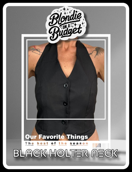 Black holter neck top