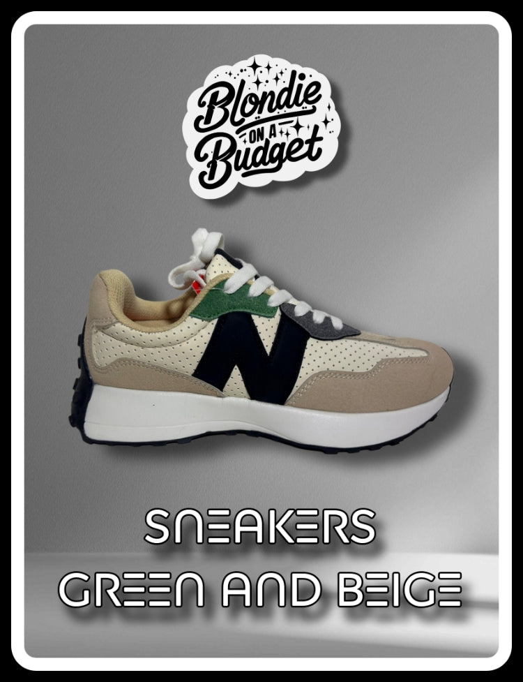 Sneakers Green and Beige