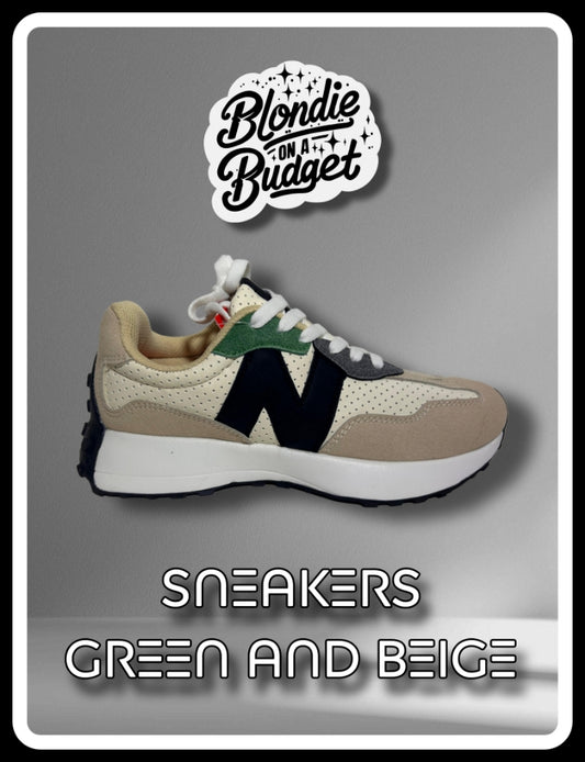 Sneakers Green and Beige